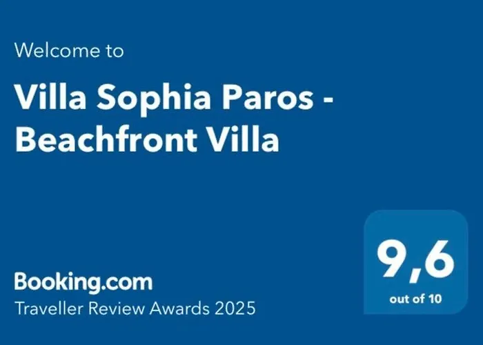 Vila Sophia Paros - Beachfront At Lolantonis